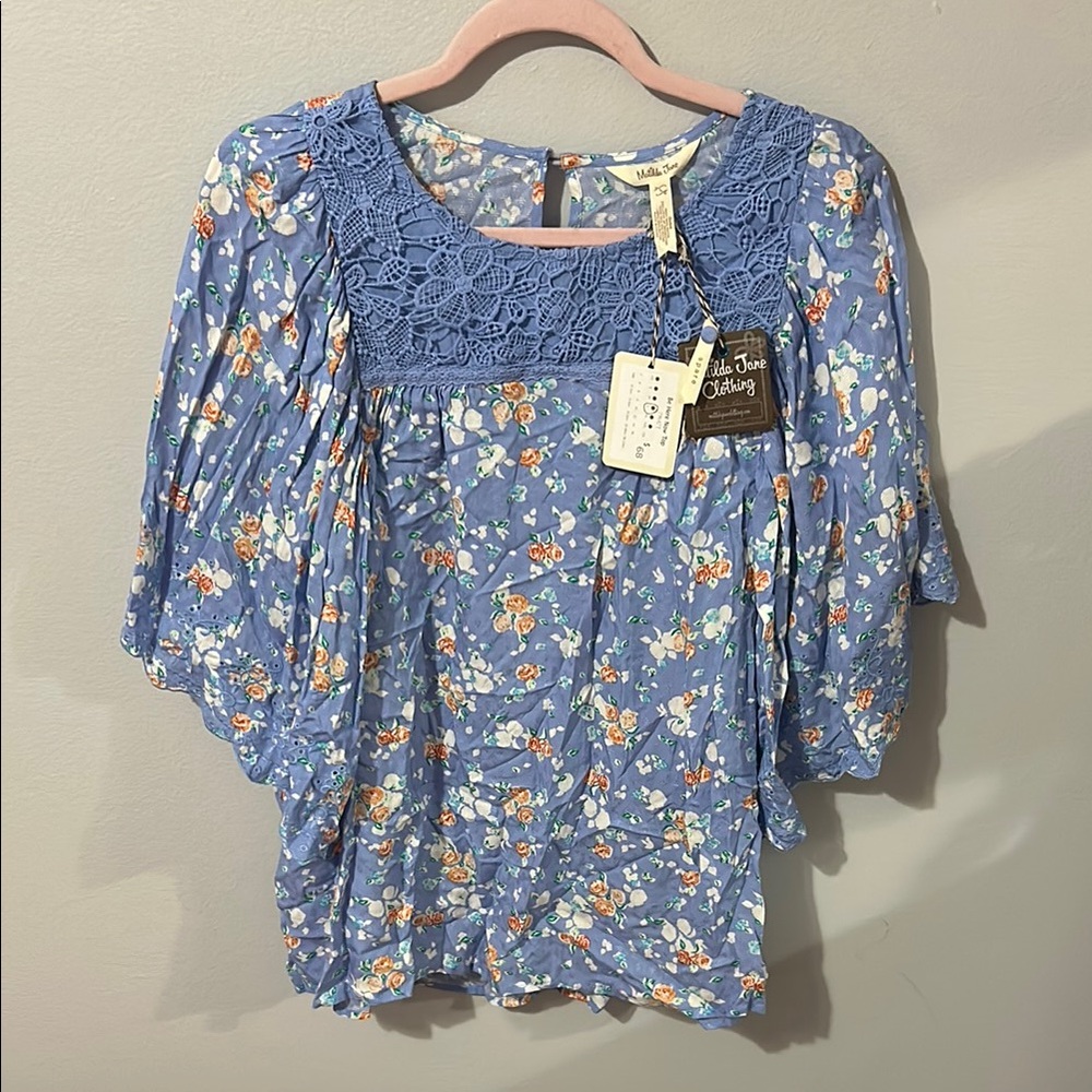 Matilda Jane Blue Floral Women's Top
